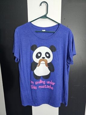 Emo Mustache Panda Tee